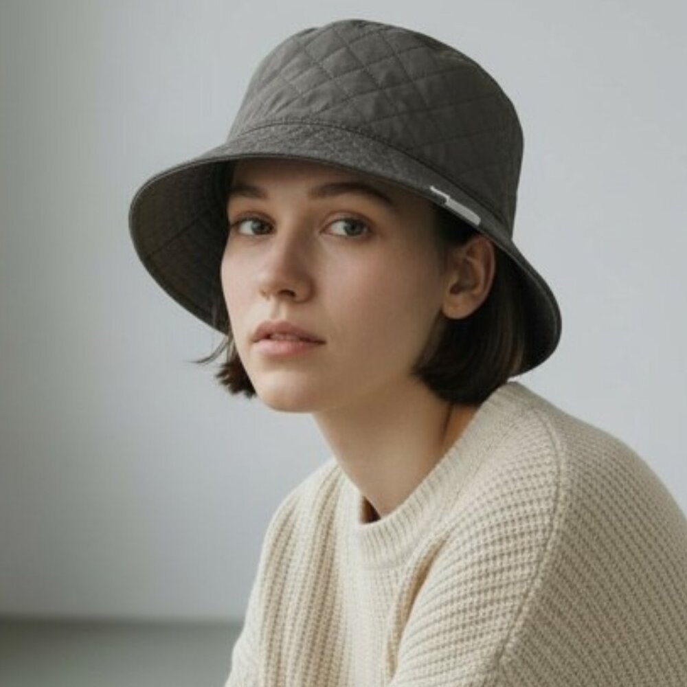 C & C Quilted Olive bucket hat